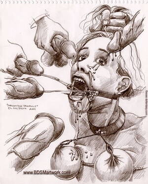 extreme bdsm art drawings - Severe Bondage Drawings | BDSM Fetish