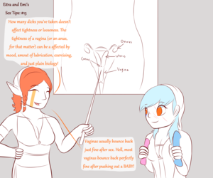 anotomical transexual anal illustration - NSFW][OC] I've been making a comic series about two prostitutes teaching  about safe sex, kink etiquette, and anatomy. Today's panel was about  tightness and looseness. : r/badwomensanatomy