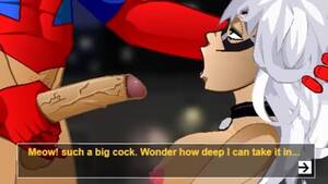 black cat deep throat - Spiderman Black Cat Felatio Gameplay by LoveSkySan - Pornhub.com