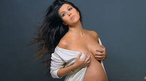Kourtney Kardashian Blowjob Porn - See Kourtney Kardashian's sexiest bump photos as pregnant star poses in  bikinis and even naked | The US Sun