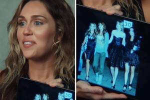 Emily Osment Miley Cyrus - Miley Cyrus Says People Should've Known She Was â€œBisexualâ€ Based on Viral  Meme With Taylor Swift, Demi Lovato and Emily Osment | Decider