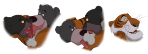 Baloo Gay Porn - Rule 34 - 3boys anal bagheera balls baloo bear black panther disney feline  gay group group sex male male only mammal oral panther penis rimming sex  shere khan stripes tapering penis the
