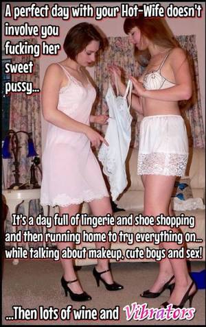 Limp For Pussy Caption - That's the perfect sissy day for a limp wristed pansy like me with my wife!