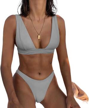 jerking on nudist beach - big boobs beatch | Ombhsd Bikini Set Swimwear Women Bikini Top For Big  Boobs Swimsuits Beach Style Bikinis Set (Color : 1005-Light Grey, Size :  Small)